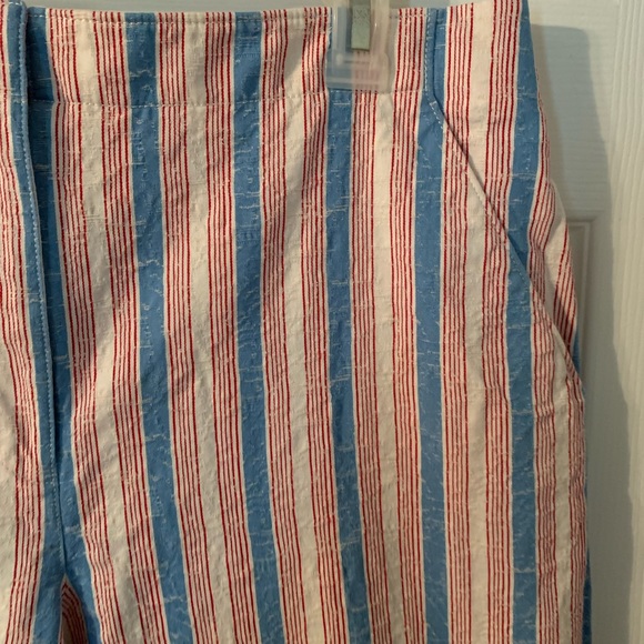 Tory Burch Womens Eva Wide Leg Cropped Pants Cato Stripe 14 XL - Picture 3 of 7